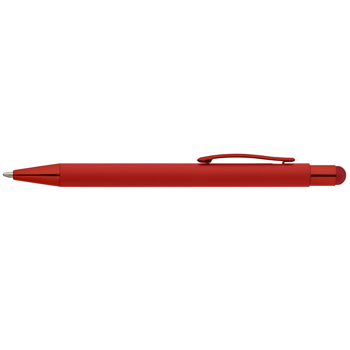 Bowie Softy Monochrome Stylus Pen promotional pen in red printed with your company logo