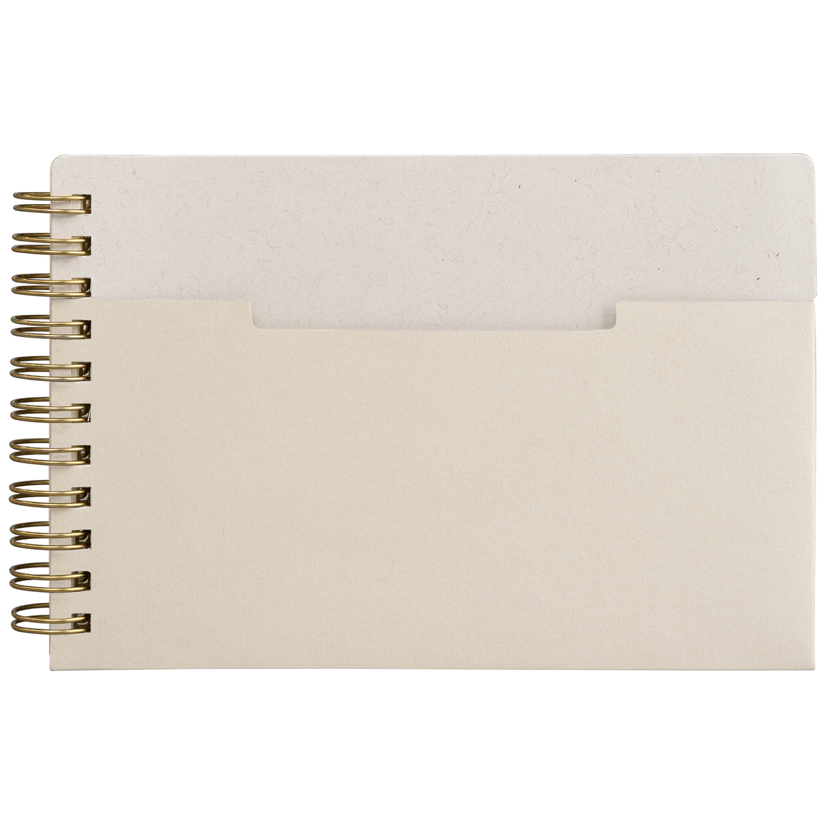 Lino FSC Paper Spiral Binding Horizontal Pocket Notebook promotional notebook in cream printed with your company logo