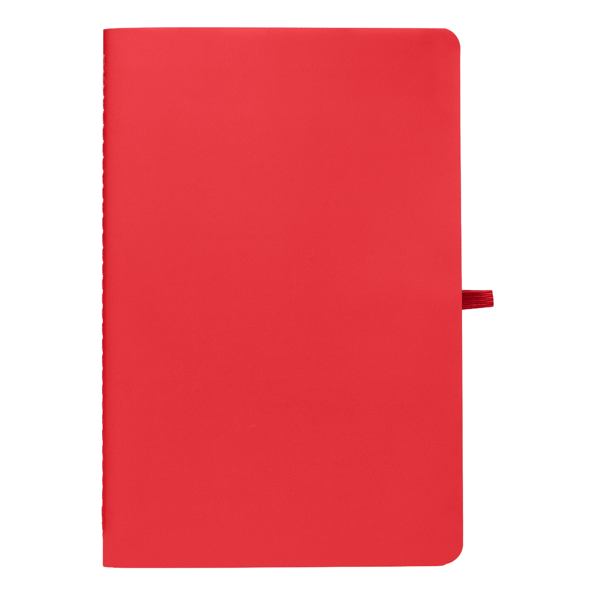 Monolith Stone Paper Soft Touch Lined Journal promotional notebook in red printed with your company logo