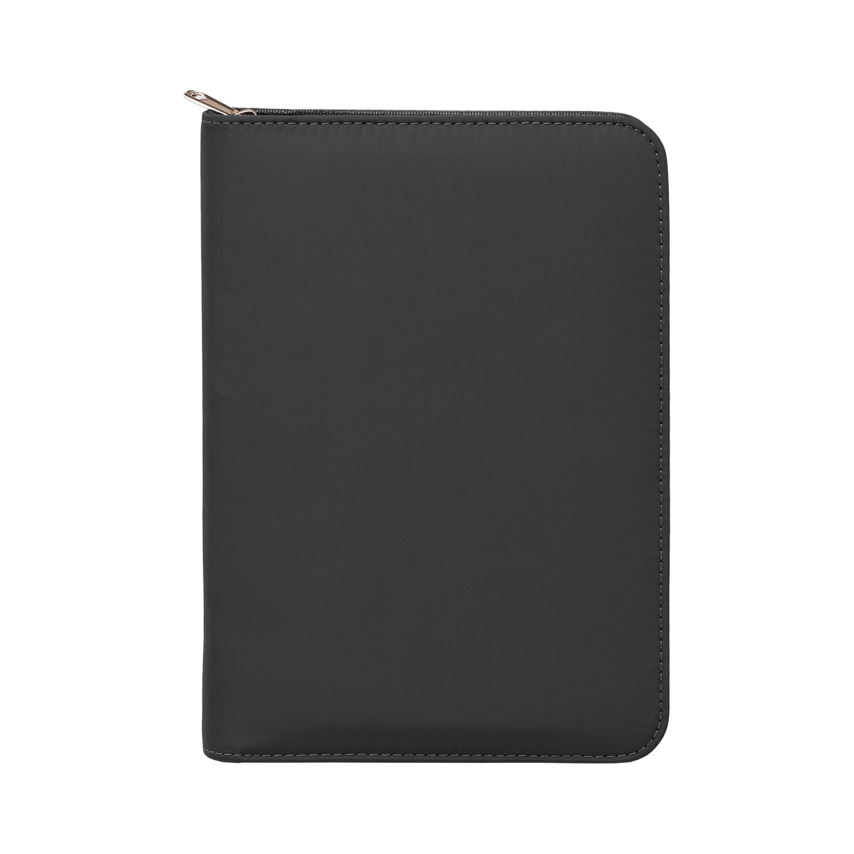 Aurelia Recycled Gold Zip Portfolio promotional document folder in black printed with your company logo