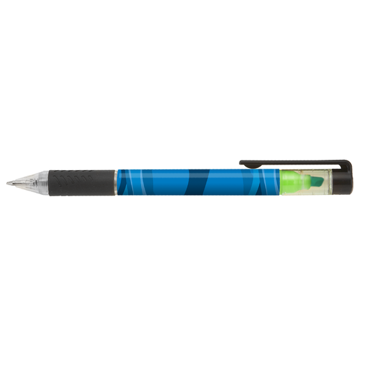 Bergman Highlighter Pen promotional pen in green printed with your company logo
