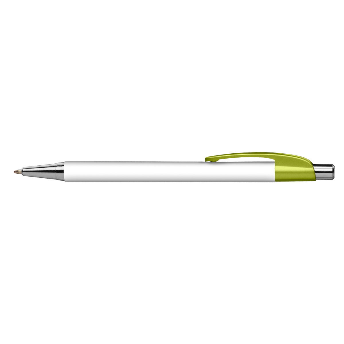 Lebeau Chrome Pen promotional pen in lime green printed with your company logo