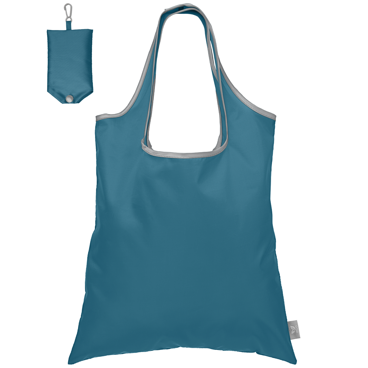 Santorini promotional tote bag in navy blue printed with your company logo