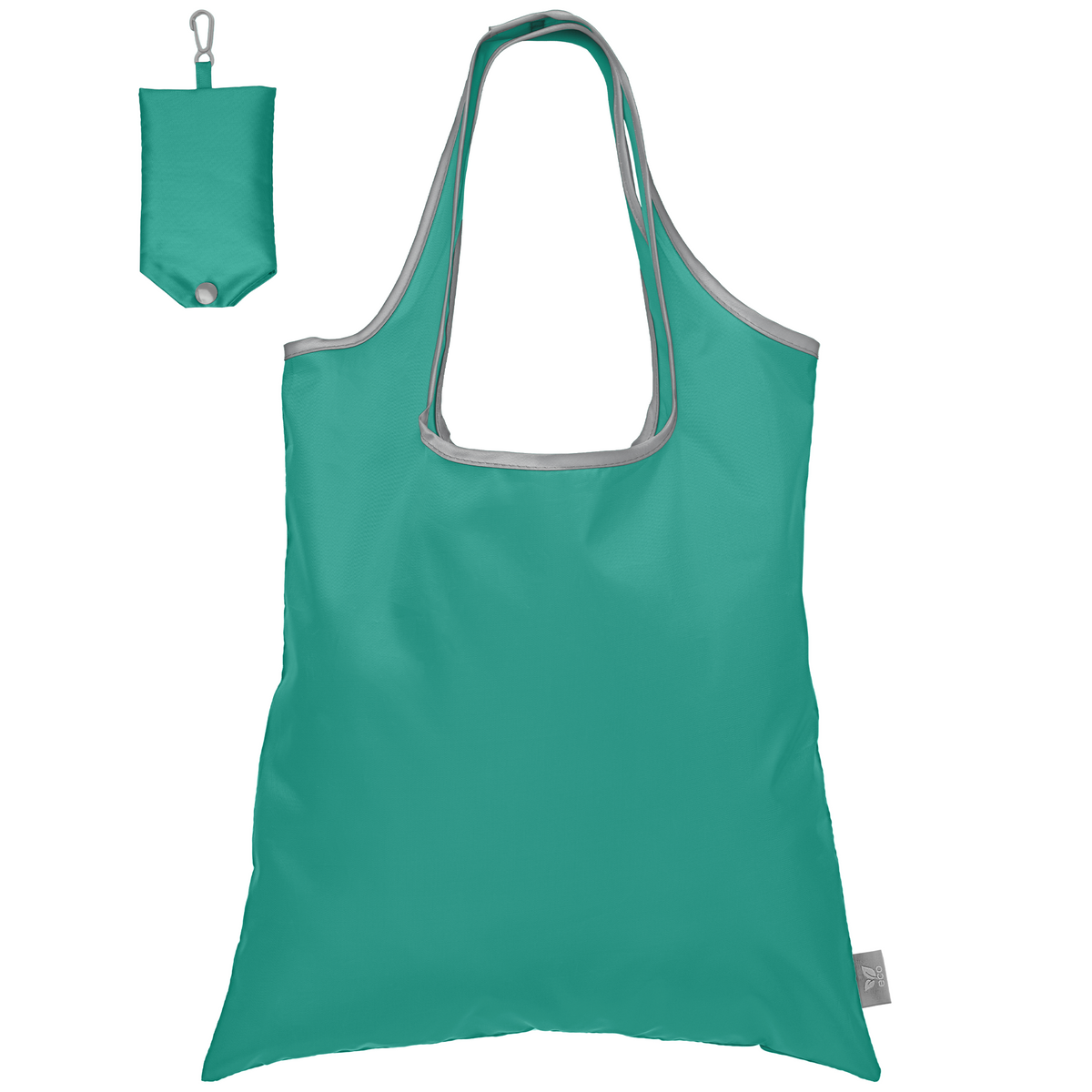 Santorini promotional tote bag in turquoise printed with your company logo