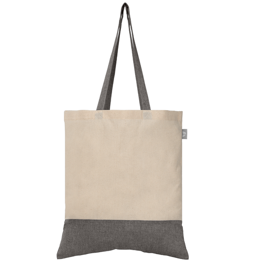 Quebec promotional tote bag in black printed with your company logo