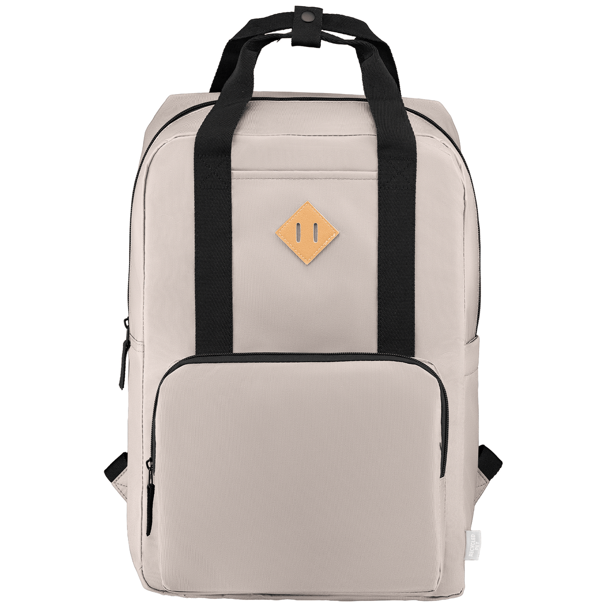 Majesty 300D rPET 38 cm Laptop Adjustable Strap Backpack promotional backpack in dune printed with your company logo