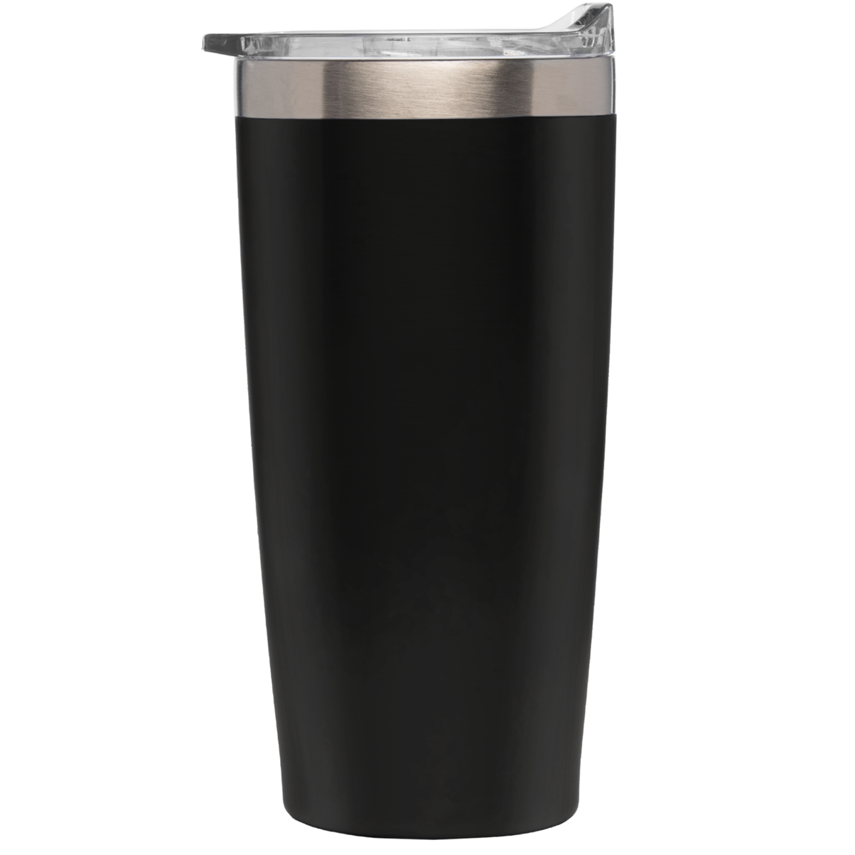 Eldur Stainless Steel Double Wall Tumbler promotional travel cup in black printed with your company logo