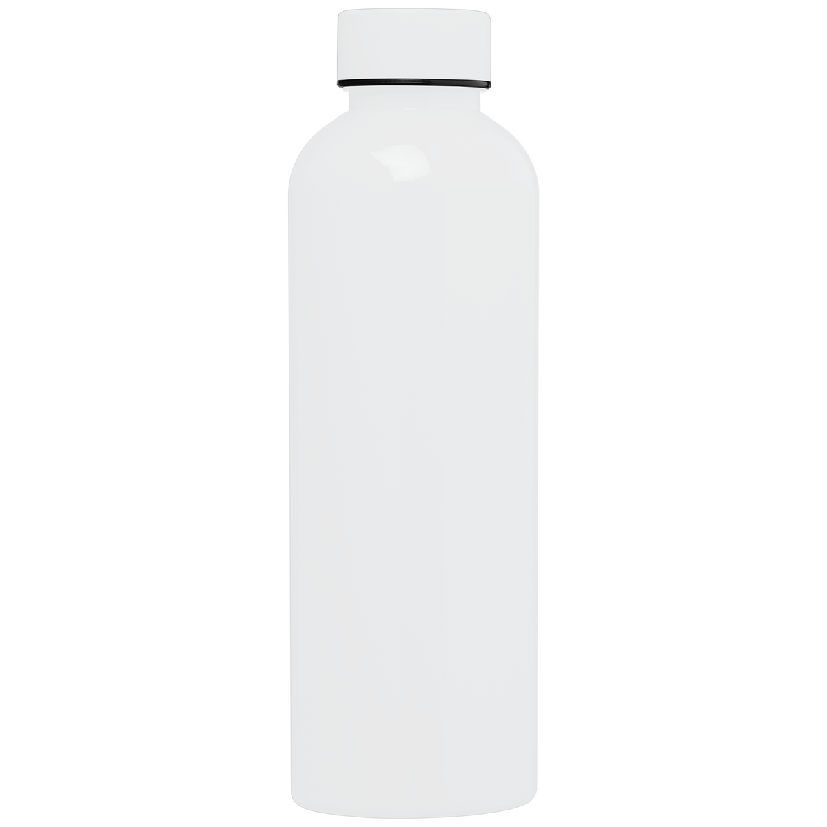 Norden rPET Glossy Monochrome Leakproof Bottle promotional bottle in white printed with your company logo