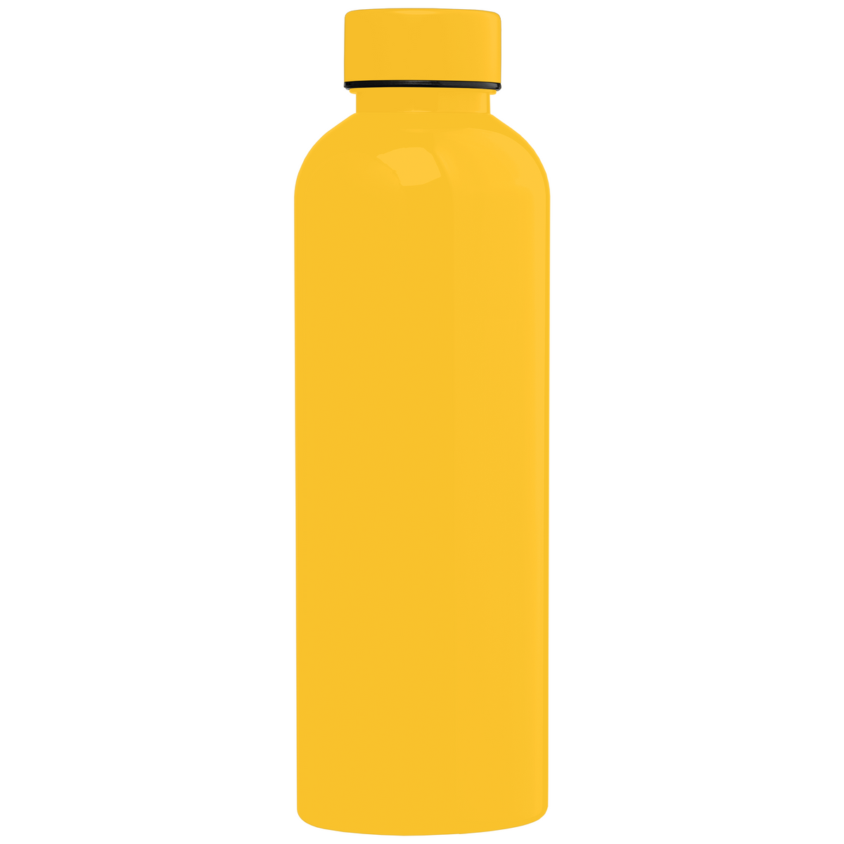 Norden rPET Glossy Monochrome Leakproof Bottle promotional bottle in yellow printed with your company logo