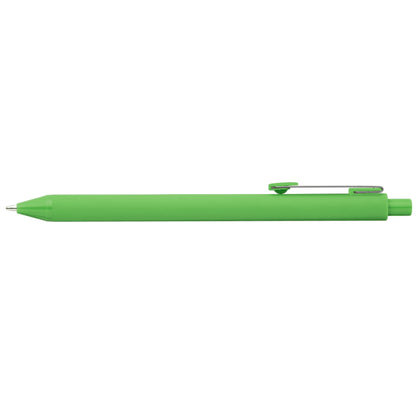 Vela Essentials Recycled Plastic Soft Touch Gel Pen promotional pen in green printed with your company logo
