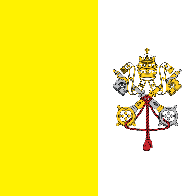 Bandiera del Vaticano – gadget personalizzati per eventi vaticani e organizzazioni religiose / merces notatae pro usibus religiosis