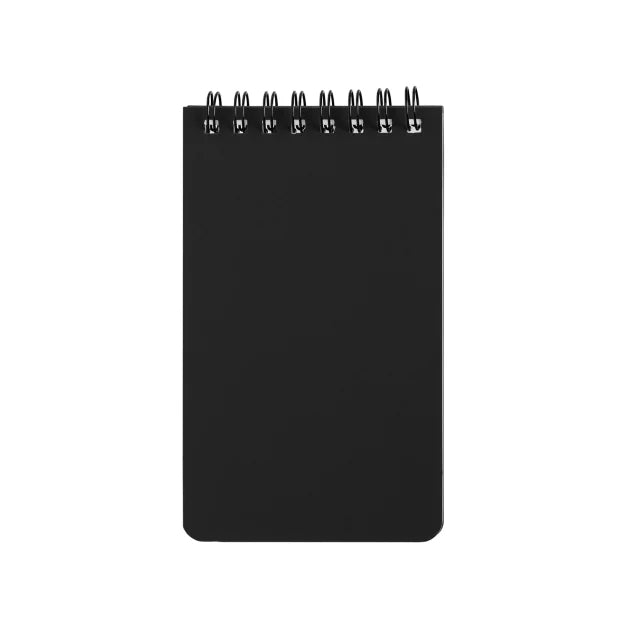 Atlas Essentials Stone Paper Spiral Notepad promotional notebook in black printed with your company logo