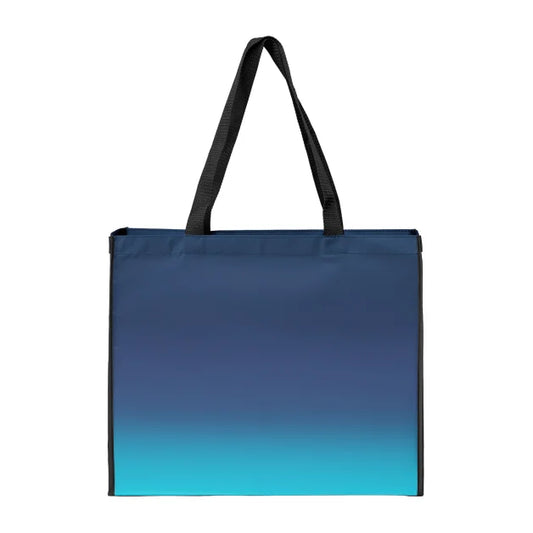 Vilda rPET Ombre Tote Bag promotional tote bag in navy blue printed with your company logo
