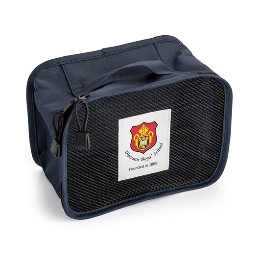 Travel Smart Bag, Small branded travel bag in black, blue printed with your company logo