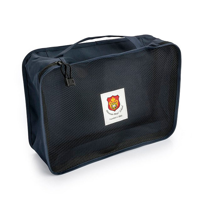 Travel Smart Bag, Medium branded travel bag in black, blue printed with your company logo