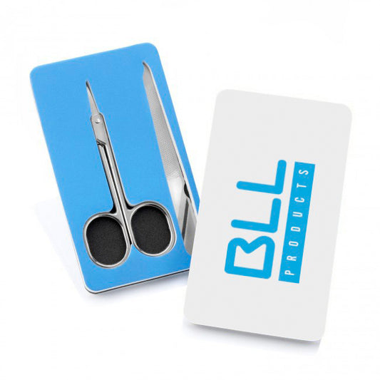Purple Credit Card Style Manicure Set branded beauty item in purple, silver printed with your company logo