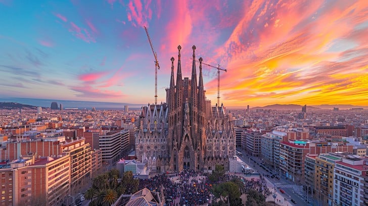 The Sagrada Família in Barcelona, representing Swish & Click’s office location in Spain.
